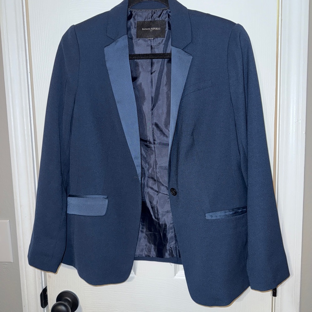 Banana Republic Navy Women's Blazer - Picture 2 of 6